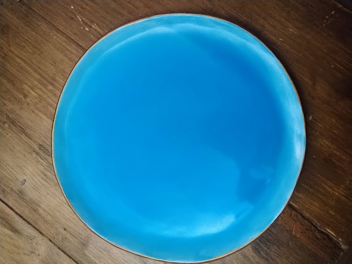 Grande assiette plate. BLEU